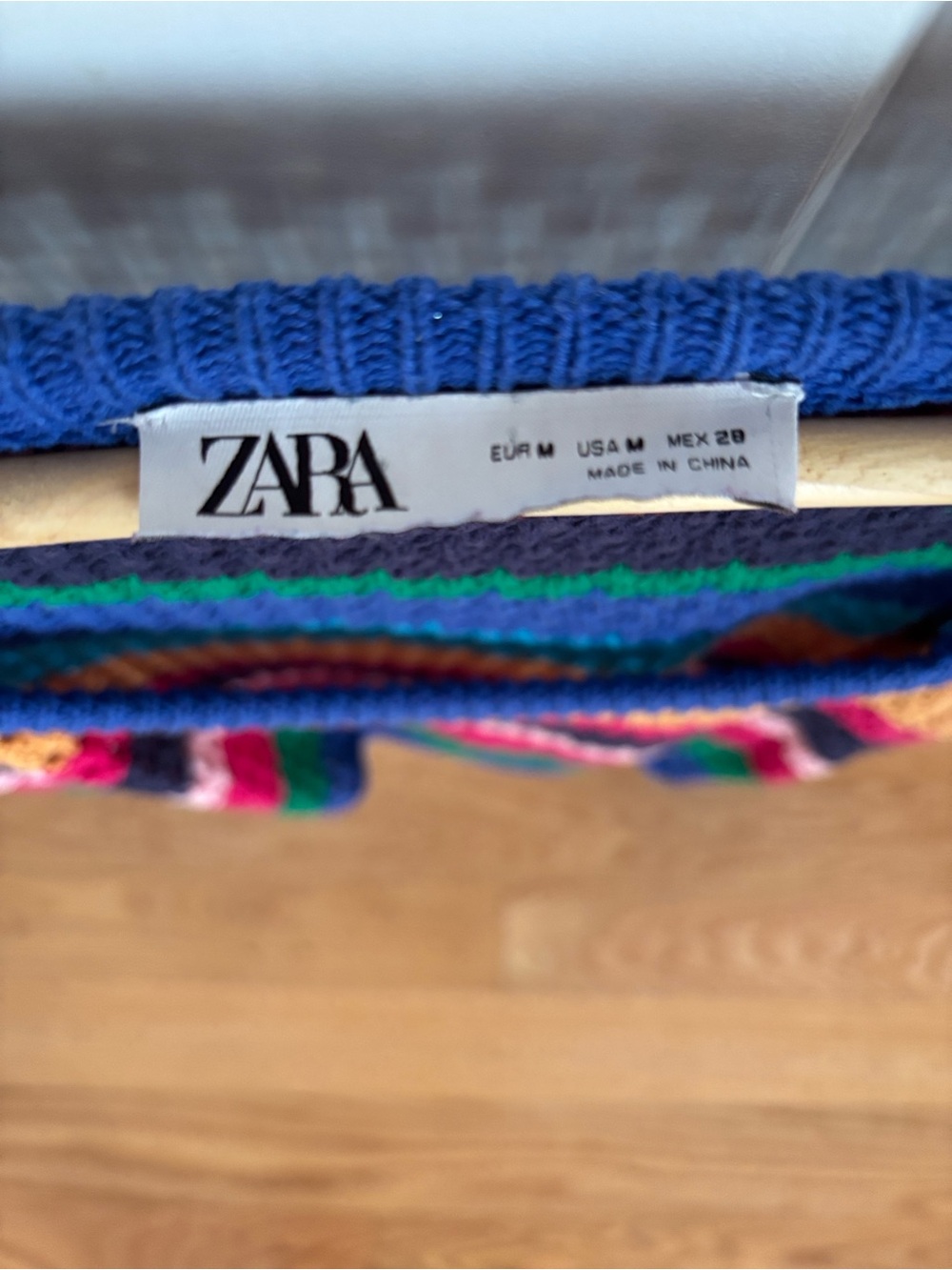 Crochet long-sleeved rainbow top M Zara cropped - Picture 3 of 5